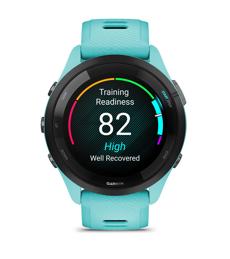 Умные часы Garmin Forerunner 265 черные с черно-серым ремешком